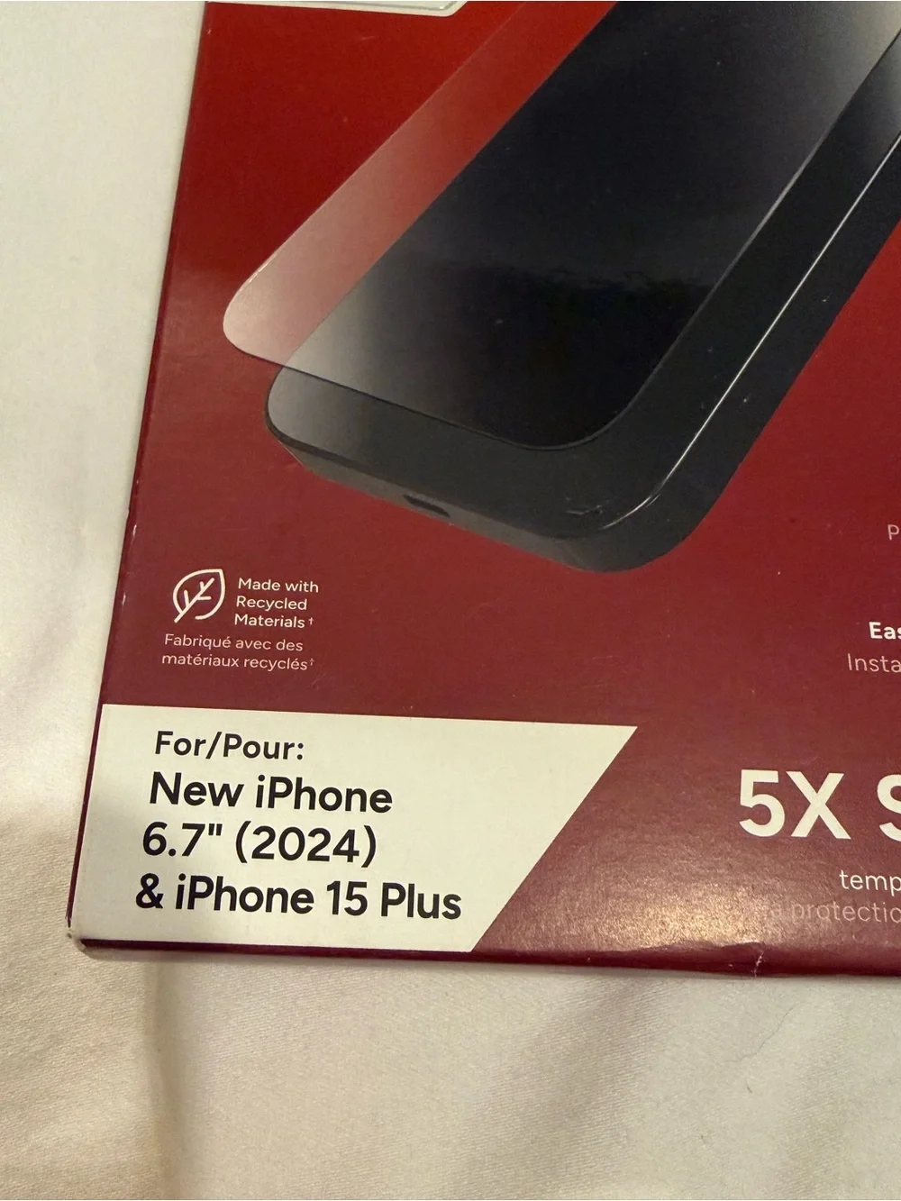ZAGG iPhone 15 Plus 6.7” Screen protector Invisible Glass Screen Protector Clear